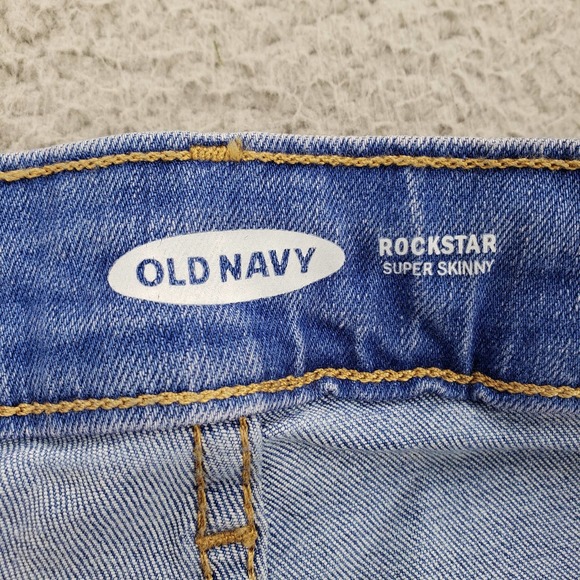 Old Navy Jeans Womens 16 Blue Denim Medium Wash Rockstar Super Skinny - Picture 4 of 14